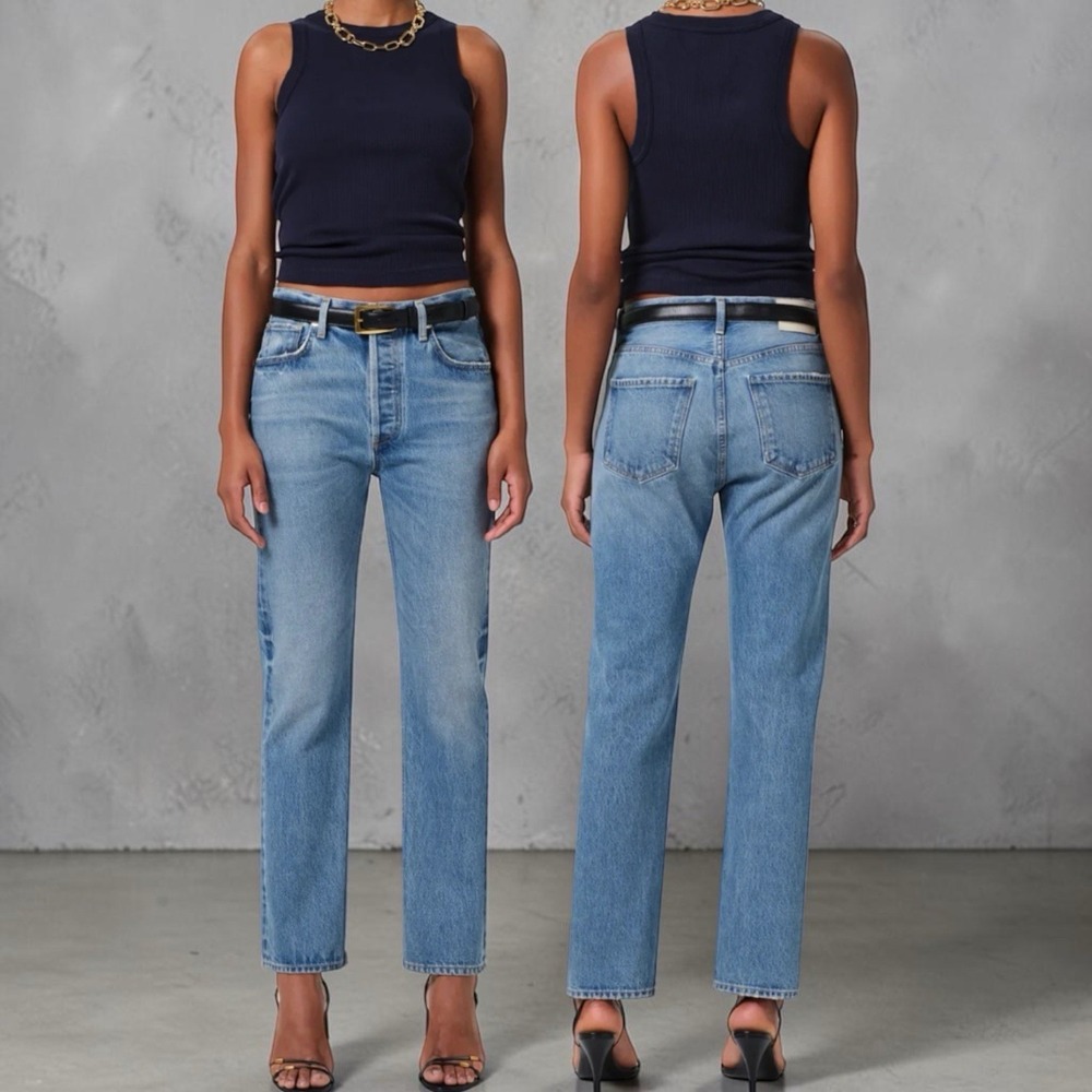 Citizens of Humanity Blaine High Rise Straight Jeans Color Perri Capsule 28